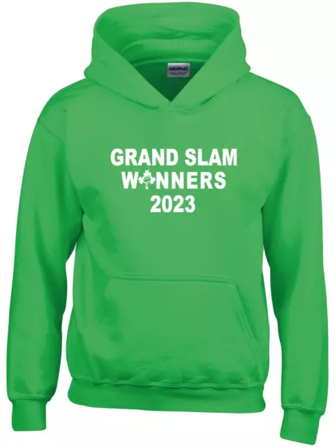 Ireland Grand Slam Winners  Rugby Nations 6 Mens Hoodies Text & Logo