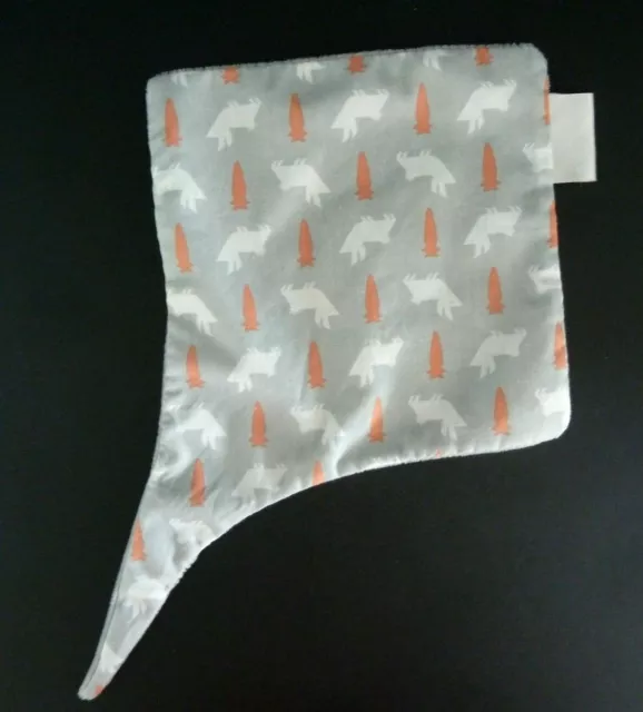 Dc3- Doudou Plat  Air France Gris Orange Blanc Lapin Carotte - Etat Neuf*