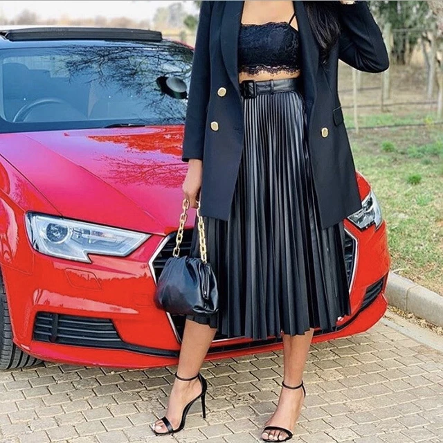 boho festival maxi dress Rent Karen Millen Black Knitted Midi Dress With Pu Detailing main image 1