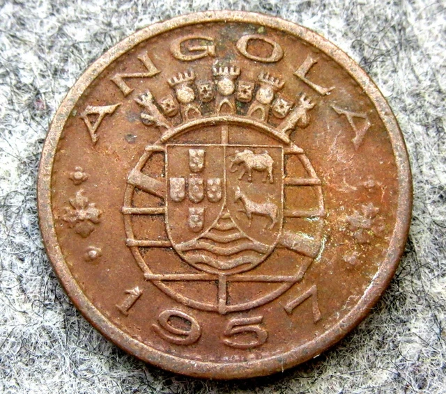 Angola Portuguese Colonial 1957 50 Centavos