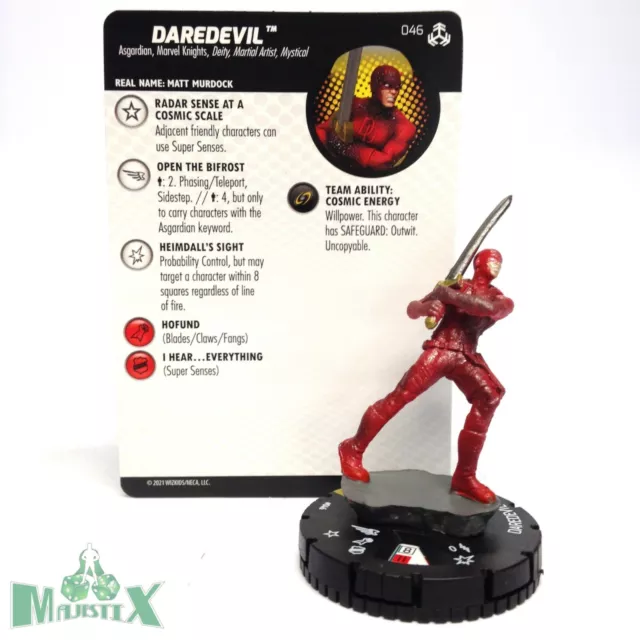 Heroclix Avengers War of the Realms set Daredevil #046 Super Rare figure w/card!