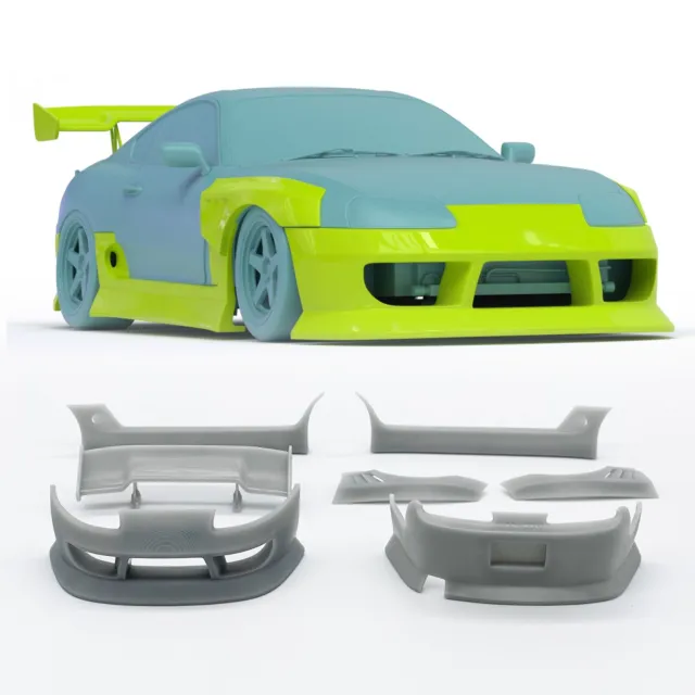 1:18 Toyota Supra MK4 BN Sports Widebody Transkit For Diecast Like Solido LCD