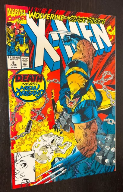 X-MEN #9 (Marvel Comics 1992) -- Jim Lee Ghost Rider Cover -- NM-