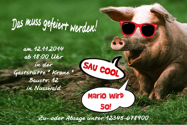 30 LUSTIGE EINLADUNGSKARTEN Geburtstag Einladungen Party jedes Alter 40