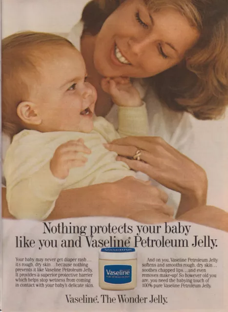 Vaseline Petroleum Jelly Vintage 1985 Magazine Print Ad Page Mom Cute Baby