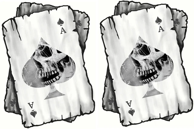 Skull In Spade Playing Card Free SVG File For Members – Ace Of Spades Sticker - SVG Heart - Foto 11