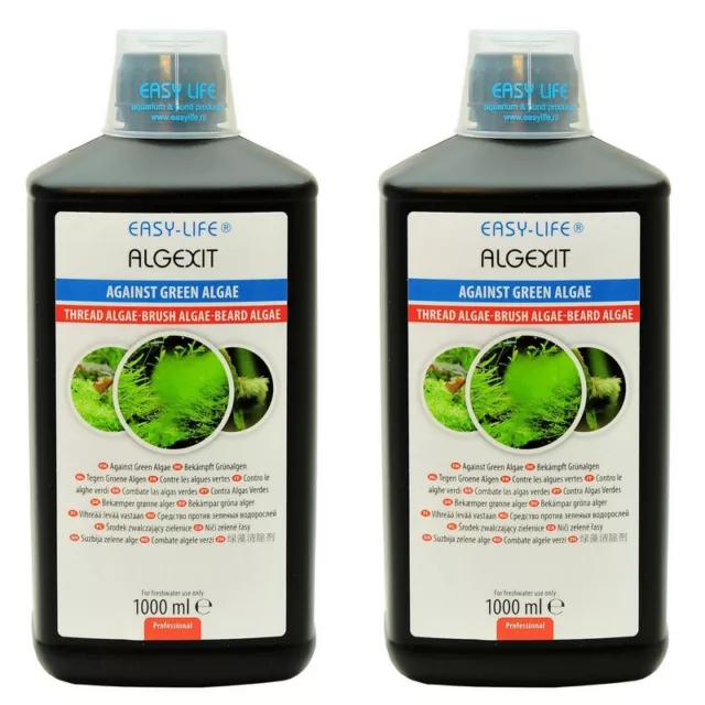 2 x Stück 1000 ml Easy Life AlgExit TOP Algenvernichter Algenbekämpfung Aquarium