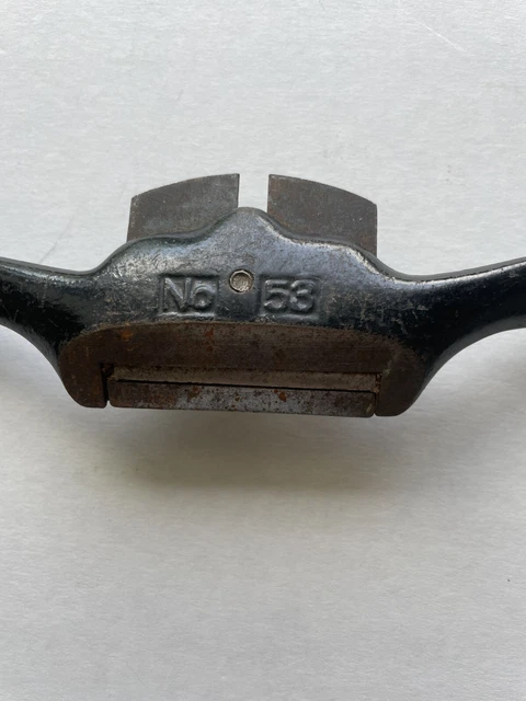 Vintage Stanley No. 53 Flat Bottom Adjustable Throat Spokeshave Antique 3