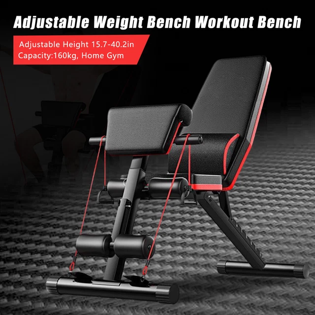 ADJUSTABLE WEIGHT BENCH Incline/Decline Foldable Full Body Workout Gym