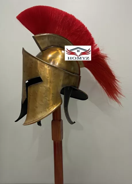 Medieval Armour King Leonidas Helmet Greek Spartan 300 Roman Antique Finish Helm