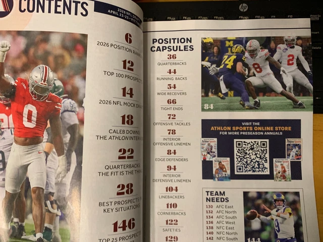 ATHLON SPORTS NFL 2026 Draft Preview Guide $14.88 - PicClick CA