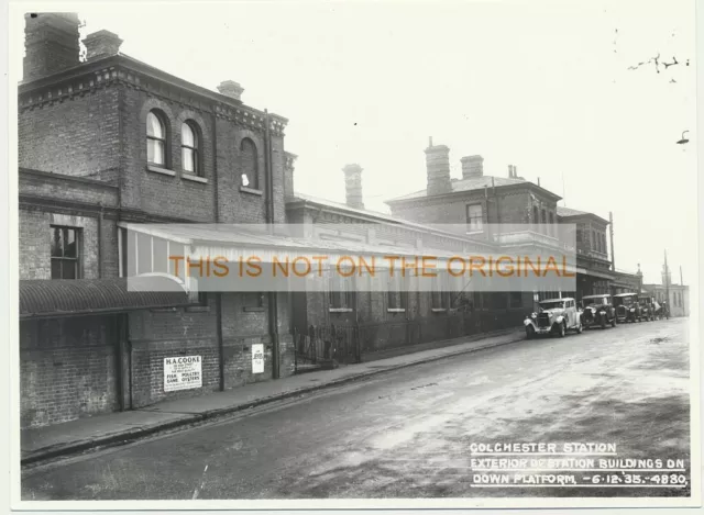 LNER Great Eastern Colchester Station 6/12/35 E4830 Außengebäude unten