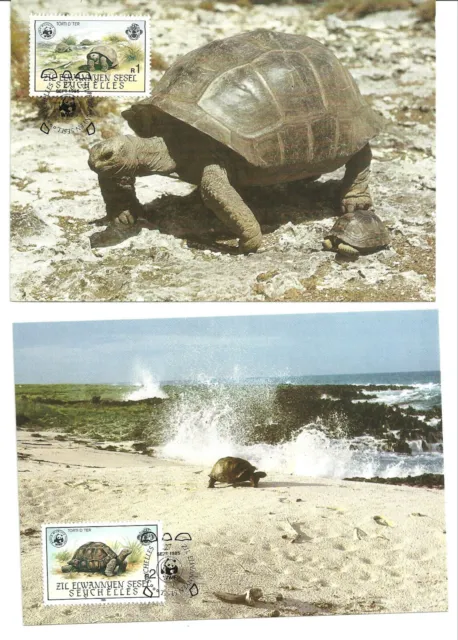 1099/Seychellen Äußere FDC Ganzsache 1985 104-107 Schildkröten
