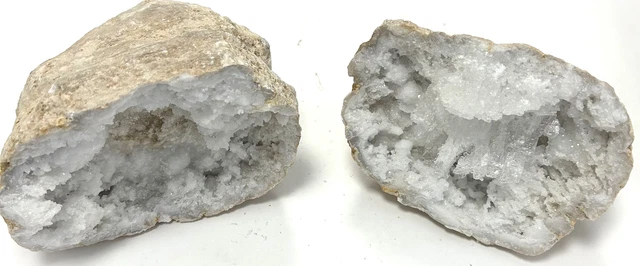 FM0358 Fipro Minerals Geode Quarz Kristall Druse Marokko Glücksgeode Paar 1458g
