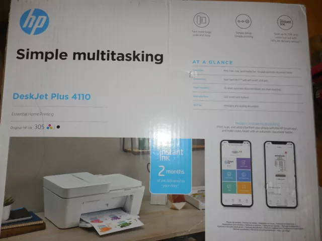 HP DeskJet 2720e Imprimante tout en un - Jet d'encre couleur – 6 mois  d'Instant Ink inclus avec HP+ (Photocopie, Scan, Impression, Wifi) :  : Informatique