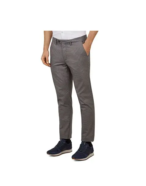 NWT Ted Baker London Men STELIM Textured Slim Fit Pants Gray Size 34L $175 3B075
