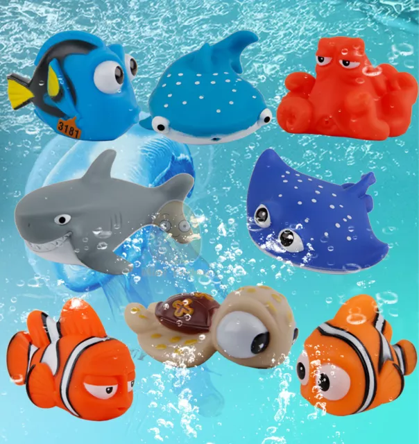 Floating Bath Toy Soft Water Squirt Toy Fish Whale Ray Shark Spout Tub For Baby