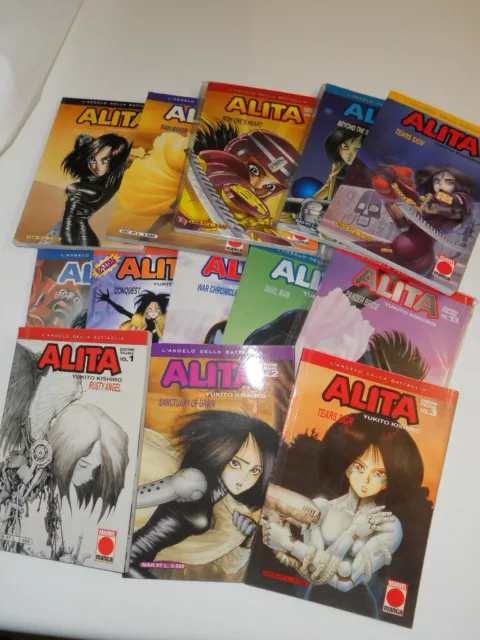 Fumetto Manga Planet Alita L'angelo Della Battaglia Lotto 13 Volumi Con Rari