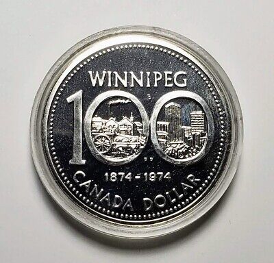 Canada 1974 Winnipeg Silver $1.00 One Dollar Coin Specimen