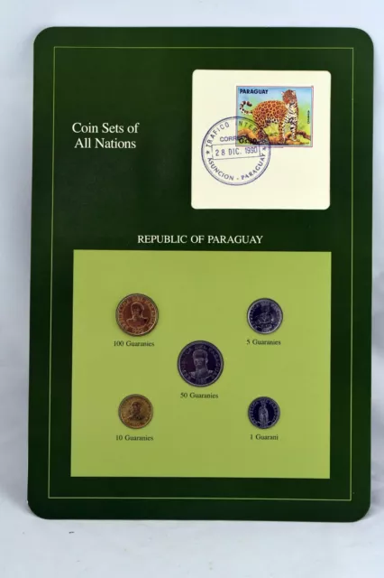 Coin Sets of All Nations Franklin Mint Republic of Paraguay 1990, 88, 86