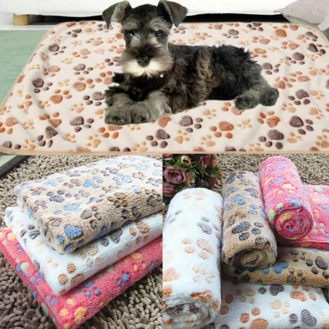 Warm Pet Mat Pad Small Large Cat Dog Puppy Fleece Soft Blanket Bed Cushion Cover