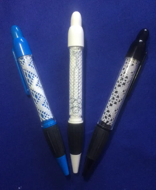 Bobbin Lace Pen Insert Kit. 3 New Designs by Harlequin Lace. Quick Kits