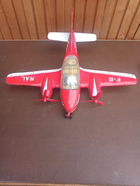 Avion rallye rouge RAL jouet à friction en boite ref 563 , très