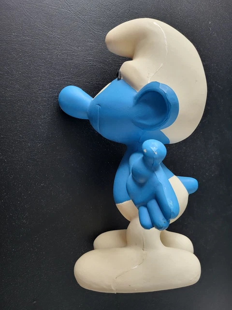 Figurine Schtroumpf Baby Style Pouet - Peyo 1999 - 8 Cm - Occasion - PVC