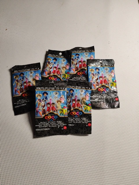 DISNEY PIXAR COCO Skullectables Mattel Series 1 Bundle Of 6 New ...
