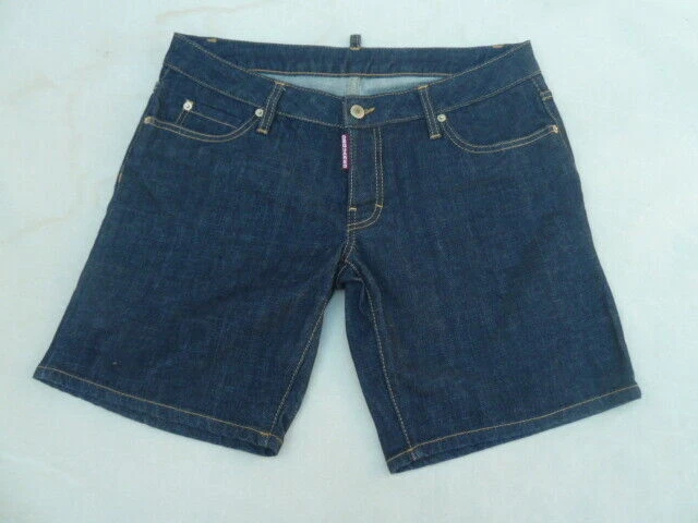 Dsquared2 Pantaloncini bermuda in denim da donna taglia 46 taglio...