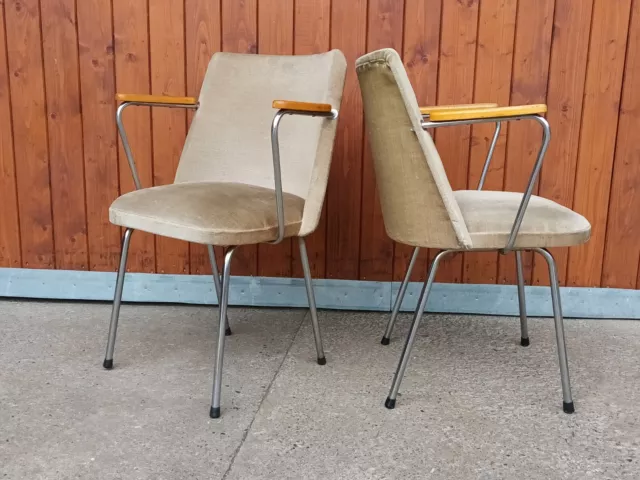 Sessel Vintage Easy Chair Armlehnstuhl Chrom Danish Lehnstuhl 60er Stuhl 1/2