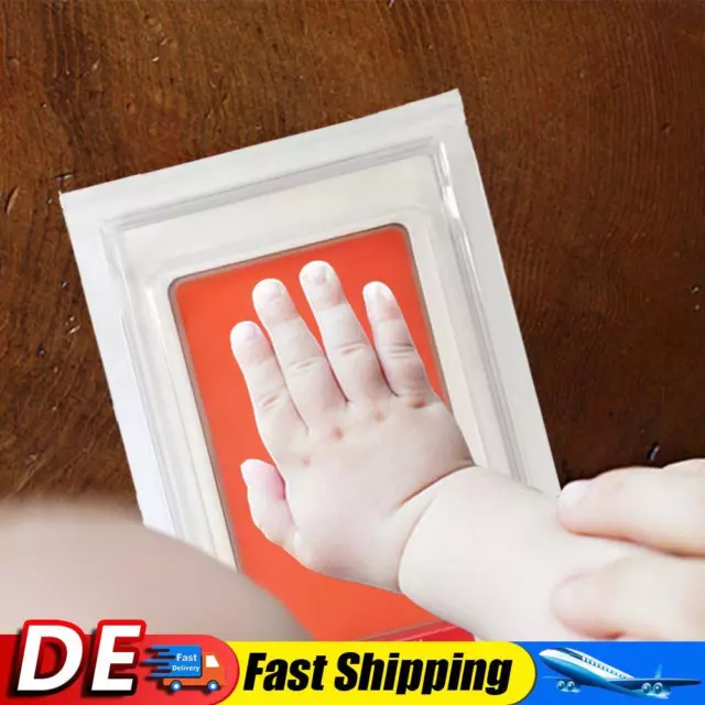 DIY Hand Footprint Kit Inkless Contact Ink Pads Kits für Baby Paw (Orange) Hot