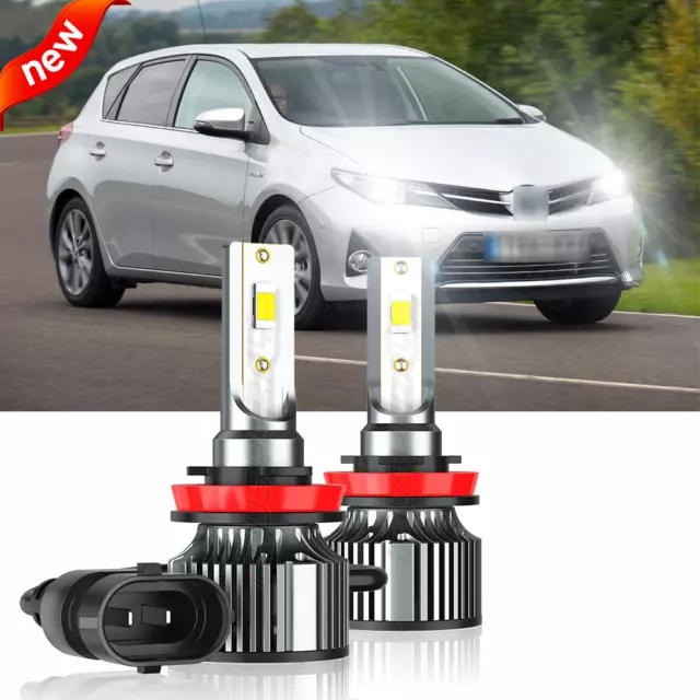 For Toyota Auris 2006-2012 - 2x Bulbs H11 LED Headlight Low Beam 6500K White