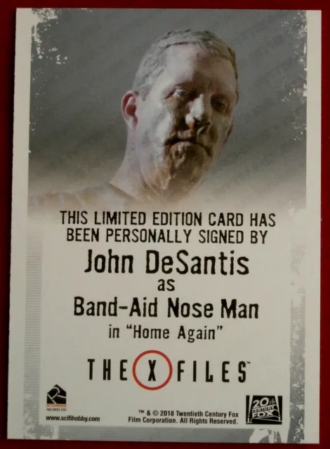 X-FILES - STAFFELN 10 & 11 - JOHN DeSANTIS - handsignierte Autogrammkarte 2