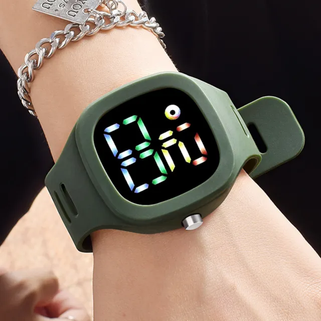 Wrist Watch Square See Time Pure Color Students Wrist Watch Boys Girls Unisex