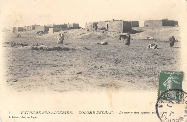 Cpa Algerie Colomb Bechar Le Camp Des Spahis Sahariens