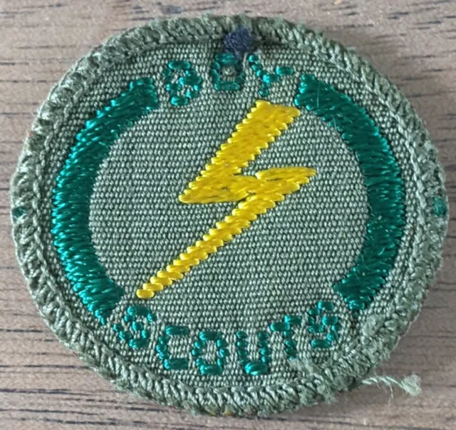 Scarce Boy Scouts Lightning Bolt - Electrician Proficiency Badge