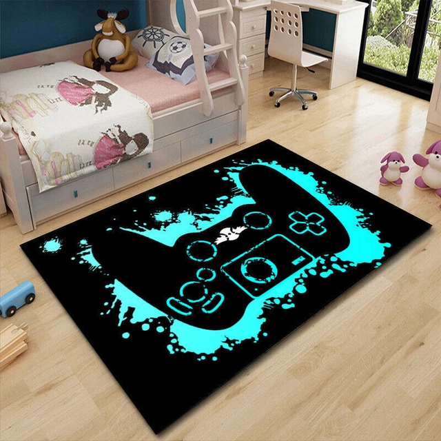 Gamepad 3D Alfombra de pelo largo Salón Cocina Alfombra Nuevo 8 Tamaños