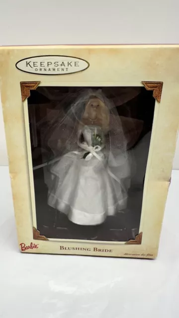 Hallmark Keepsake Ornament Barbie Blushing Bride Auburn Hair Wedding 2002  NEW