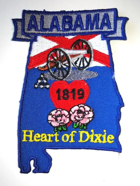 ALABAMA STATE MAP (3-1/2") Biker Patch PM6701 EE