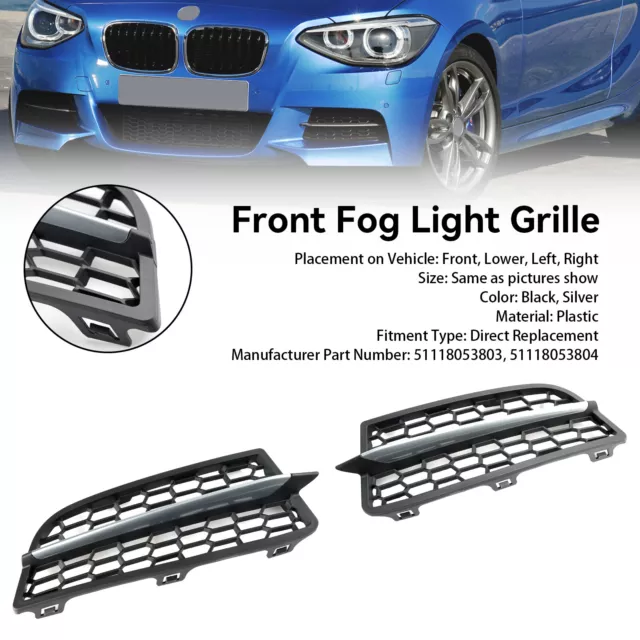 2PCS Front Bumper Fog Light Cover Bezel Grill Grille Für BMW F20 F21 2011-2015 M 2