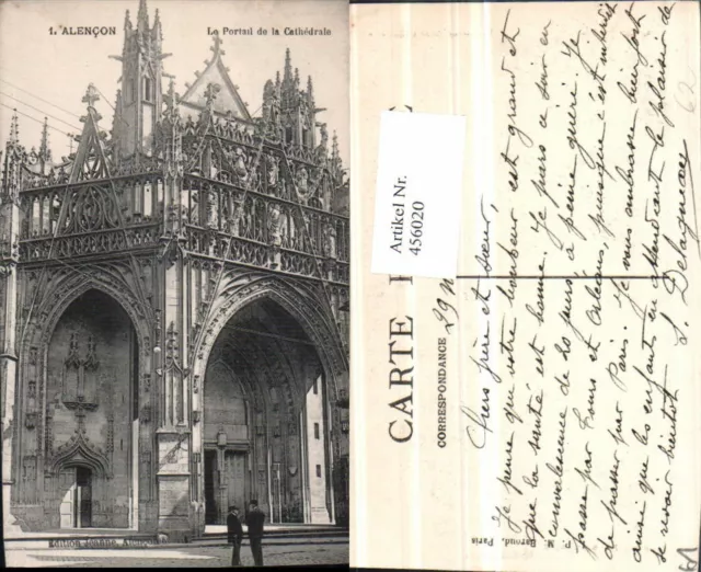 456020,Basse-Normandie Orne Alencon Portail de la Cathedrale Kirche