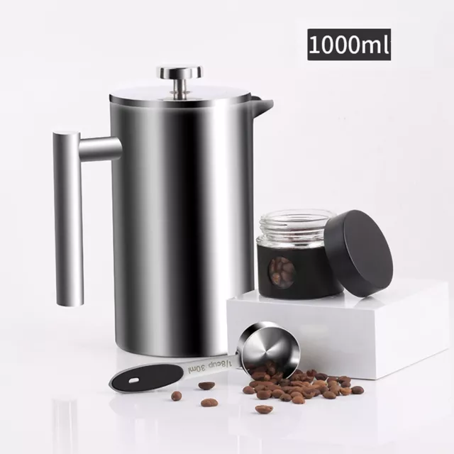 Pot cafetière à double paroi résistant à la rouille presse française 800 ml