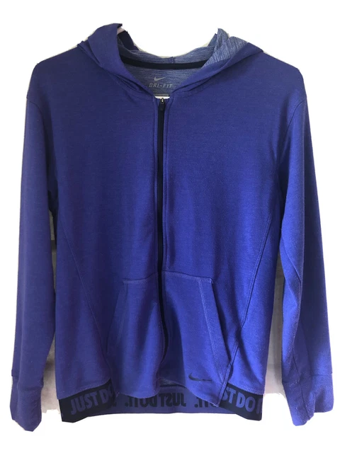 Nike Girl's Junior Blue Hoodie Size Large Full Zip