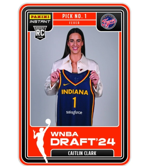 🔥 2024 PANINI Instant Caitlin Clark WNBA 1 Draft Pick Indiana Fever