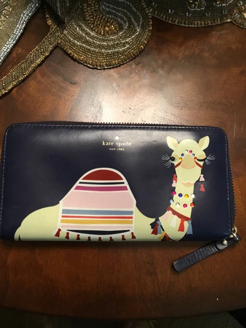 Kate spade WLRU4841 Camel Neda Wallet Preowned Tiny Marks See Photos