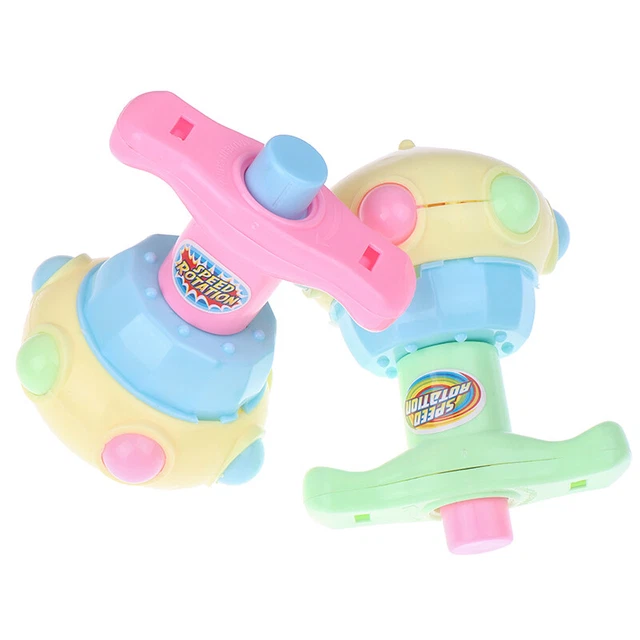 Flashing LED Spinning Tops Gyroscope Colorful Launcher Rotating Party Kids Toy