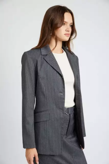Emory Park Pin Striped Blazer Jacket Business Preppy Style 3