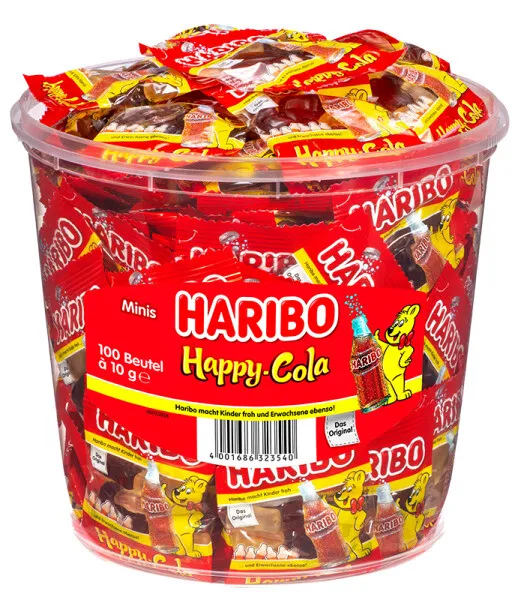Haribo Cola Flaschen Mini 100x10g Dose