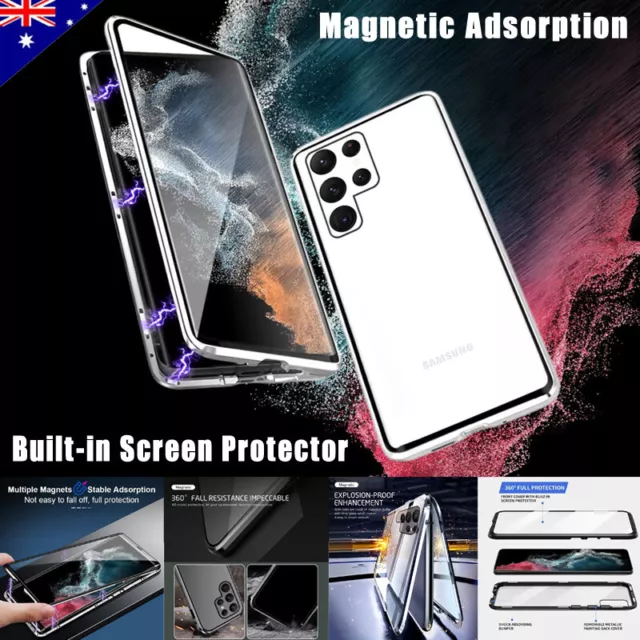 For Samsung S23 S22 S21 S20 Ultra Plus 360° Full Body Case Magnetic Screen Cover